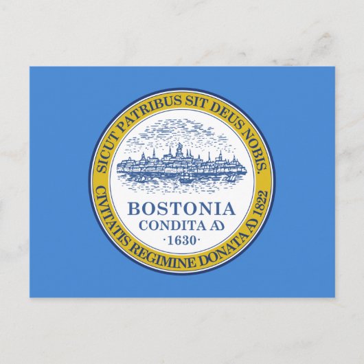 Carte Postale Drapeau de la ville de Boston (Massachusetts) (Devant)