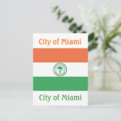 Carte Postale Drapeau de la ville de Miami (Debout devant)
