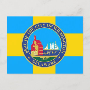 Carte Postale Drapeau de la ville de Wilmington, Delaware
