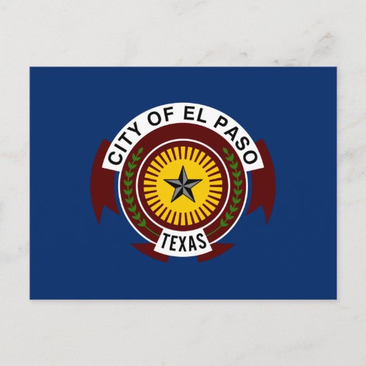 Carte Postale Drapeau de la ville d'El Paso (Texas) (Devant)