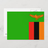 Carte Postale Drapeau de la Zambie (Devant / Derrière)