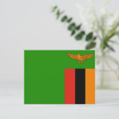 Carte Postale Drapeau de la Zambie (Debout devant)