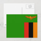 Carte Postale Drapeau de la Zambie (Devant / Derrière)