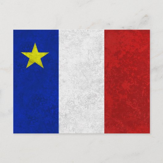 Carte Postale Drapeau de l'Acadie en détresse (Devant)