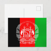 Carte Postale Drapeau de l'Afghanistan (Devant / Derrière)