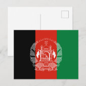 Carte Postale Drapeau de l'Afghanistan (Devant / Derrière)