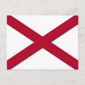 Carte Postale Drapeau de l'Alabama (Devant)