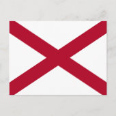Carte Postale Drapeau de l'Alabama (Devant)