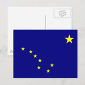 Carte Postale Drapeau de l'Alaska (Devant / Derrière)