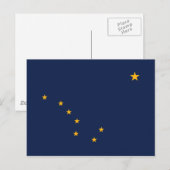 Carte Postale Drapeau de l'Alaska (Devant / Derrière)