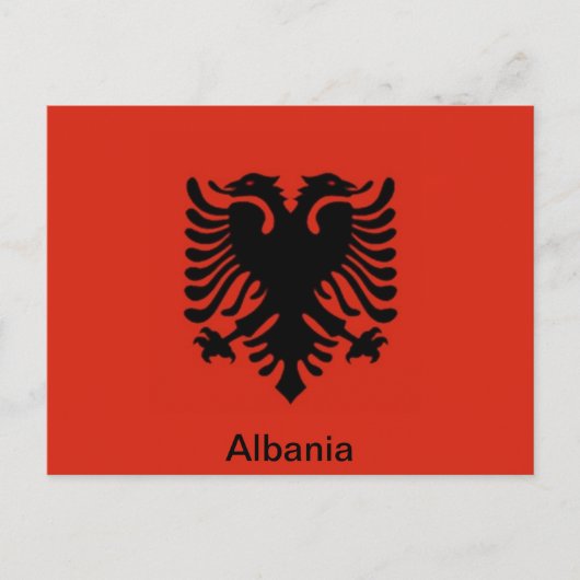 Carte Postale Drapeau de l'Albanie (Devant)