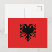 Carte Postale Drapeau de l'Albanie (Devant / Derrière)
