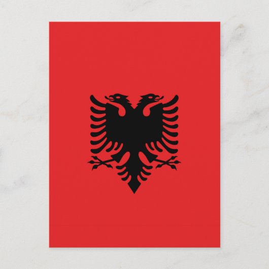 Carte Postale Drapeau de l'Albanie (Devant)