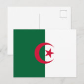 Carte Postale Drapeau de l'Algérie (Devant / Derrière)