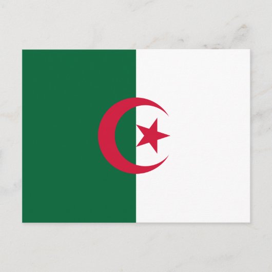 Carte Postale Drapeau de l'Algérie (Devant)