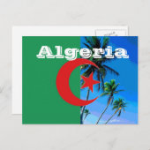 Carte Postale Drapeau de l'Algérie (Devant / Derrière)