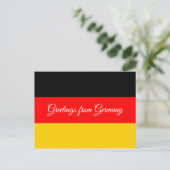 Carte Postale Drapeau de l'Allemagne (Debout devant)