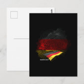 Carte Postale Drapeau de l'Allemagne (Devant / Derrière)