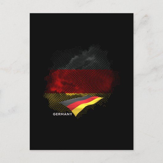 Carte Postale Drapeau de l'Allemagne (Devant)