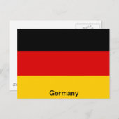 Carte Postale Drapeau de l'Allemagne (Devant / Derrière)