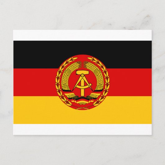 Carte Postale Drapeau de l'Allemagne de l'Est - Flagge der DDR ( (Devant)