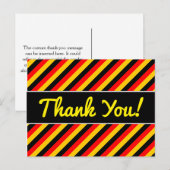 Carte Postale Drapeau de l'Allemagne Inspiré Motif de rayures co (Devant / Derrière)