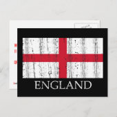 Carte postale Drapeau de l'Angleterre (Devant / Derrière)