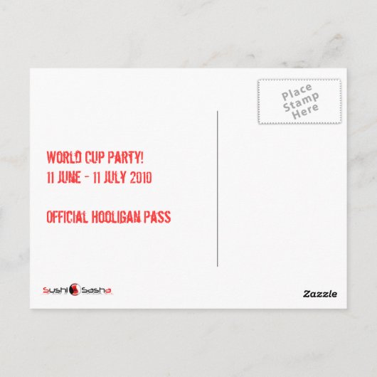 Carte postale Drapeau de l'Angleterre (Dos)