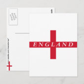 Carte postale Drapeau de l'Angleterre (Devant / Derrière)