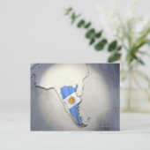 Carte Postale Drapeau de l'Argentine (Debout devant)