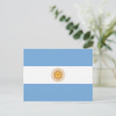 Carte Postale Drapeau de l'Argentine (Debout devant)