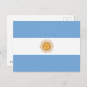 Carte Postale Drapeau de l'Argentine (Devant / Derrière)