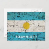 Carte Postale Drapeau de l'Argentine (Devant / Derrière)