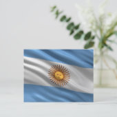 Carte Postale Drapeau de l'Argentine (Debout devant)