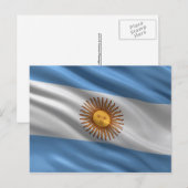 Carte Postale Drapeau de l'Argentine (Devant / Derrière)