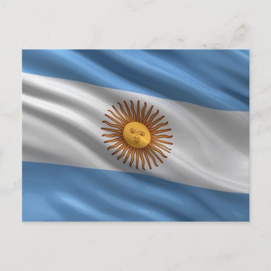 Carte Postale Drapeau de l'Argentine (Devant)
