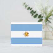 Carte Postale Drapeau de l'Argentine (Debout devant)