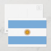 Carte Postale Drapeau de l'Argentine (Devant / Derrière)