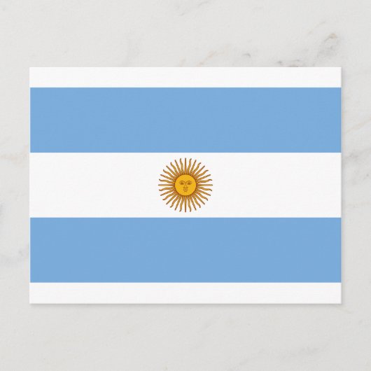 Carte Postale Drapeau de l'Argentine (Devant)