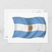 Carte Postale Drapeau de l'Argentine (Devant / Derrière)