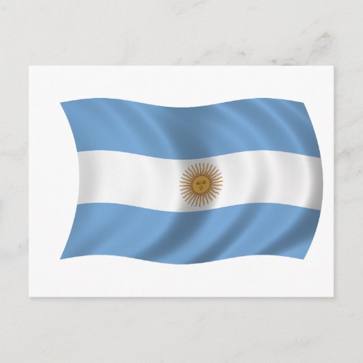 Carte Postale Drapeau de l'Argentine (Devant)