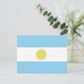 Carte Postale Drapeau de l'Argentine (Debout devant)