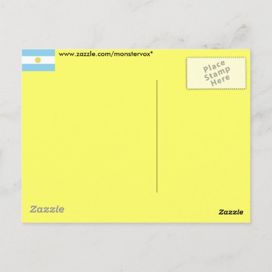 Carte Postale Drapeau de l'Argentine (Dos)