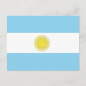 Carte Postale Drapeau de l'Argentine (Devant)