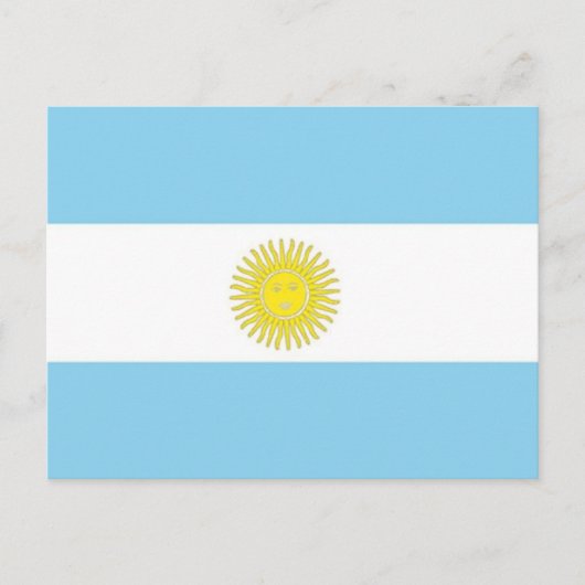 Carte Postale Drapeau de l'Argentine (Devant)