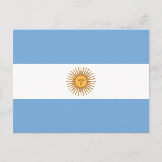 Carte Postale Drapeau de l'Argentine (Devant)