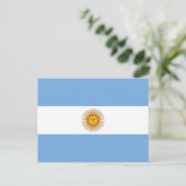 Carte Postale Drapeau de l'Argentine (Debout devant)