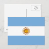 Carte Postale Drapeau de l'Argentine (Devant / Derrière)