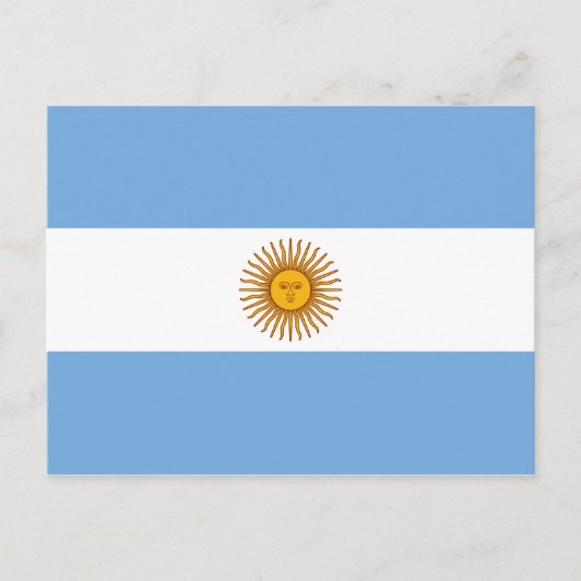Carte Postale Drapeau de l'Argentine (Devant)