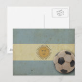 Carte Postale Drapeau de l'Argentine vintage (Devant / Derrière)